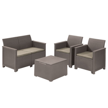 Baštenski set Elodie 2 seater sa box stolom, kapućino CU 254091